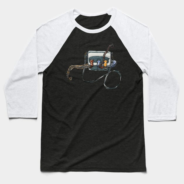 Purse Octopus Baseball T-Shirt by RaLiz